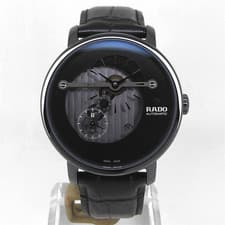 RADO Diamaster Automatic High-Line R14060156 Ceramic SS Men's Watch Black Dial