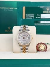 Rolex Datejust 31mm MOP Pearl Diamnd Bezel Jubilee Preowned 2013 178383RBR