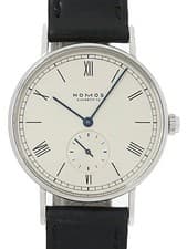 NOMOS Radowig 205.9 35mm Silver Dial Stainless Steel Leather Sapphire #T314