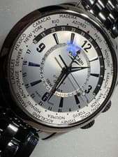 Vulcain Cricket Watch Aviator GMT 100108.027 Silver Dial Stainless Steel w/Box