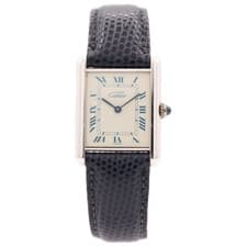 Vintage 23.5mm Cartier 690006 Must de Tank Unisex Quartz Wristwatch Swiss Silver