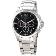 Longines Conquest V.H.P. Perpetual Chronograph Quartz Silver-Tone  Men's Watch