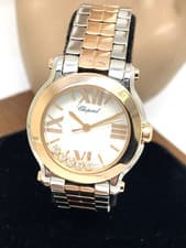 Chopard Happy Sport Women's Watch Diamond 278509-6004 Swiss Quartz Two Tone 30mm
