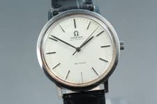 Vintage 1973 Omega De Ville Cal.1012 Silver White 35mm Automatic Men Watch JAPAN