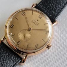 Rolex perpetual 4134 18k Rose Gold Rare Mens Jumbo 37mm 1940s Automatic RA691