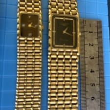 Longines chambre Fugui plaqué or quartz diamant couple montre fonction normale