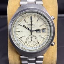 RARE SEIKO CHRONOGRAPH AUTOMATIC 6139-7100 HELMET DAY DATE DARTVADER WATCH MEN