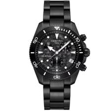 Certina DS Action Chrono 42mm Black Carbon Dial Men's Watch C0484173320100