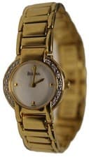 Bulova 98R76 Women's Round Analog Diamonds Gold Tone Mother of Pearl Watch