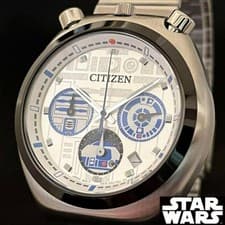 CITIZEN Eco-Drive STAR WARS Chronograph Watch Silver 38mm Box Tag 50M