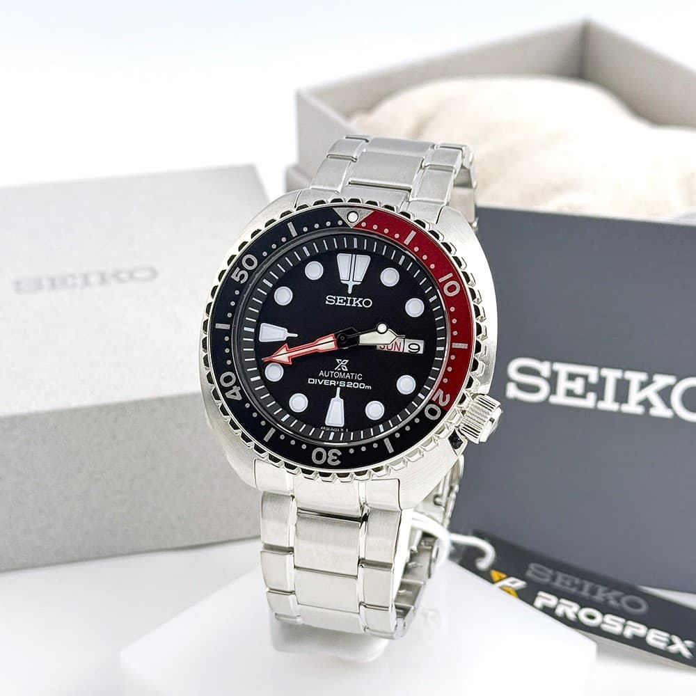 Seiko Men's Automatic Prospex Sea Turtle Black Dial Diver Stainless Watch SRP789