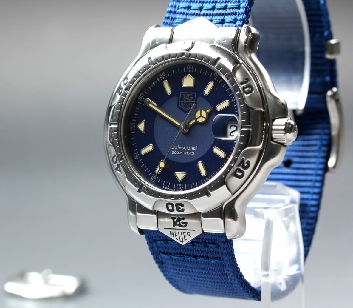 *Near MINT* TAG HEUER 6000 WH1115-K1 Navy Dial 38mm Men's Quartz Watch JAPAN