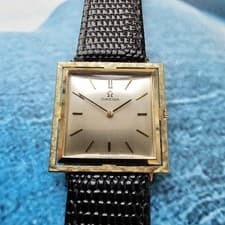 Vintage 14k Solid Gold Omega Hand-Winding Men's Wristwatch