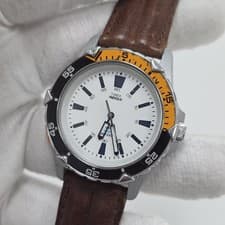Vintage Timex Mens Indiglo Diver 100m Wrist Watch Quartz Scarce New Battery