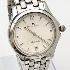 MAURICE LACROIX Automatic Mens Silver 39.5mm Date StainlessSteel Watch Authentic