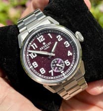Revelot Terra V2 Purple Aventurine Dial Automatic Field Watch 38m Steel