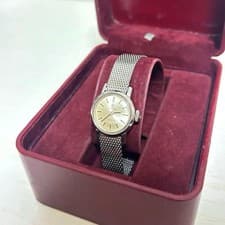 Omega Geneve Ladies Silver Stainles Watch Antique Vintage Hand-Wound 19mm