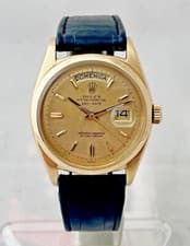 VINTAGE 1959 ROLEX DAY-DATE 6612-B SOLID YELLOW GOLD SERVICE & WARRANTY!