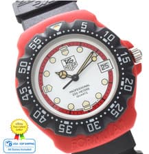 [MINT] TAG Heuer Formula 1 385.513 Red Case Quartz 34mm Vintage Diver Original