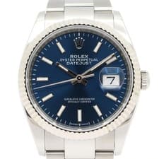 ROLEX Date just 36 126234 P******* Bright Blue Men's Wrist Watch
