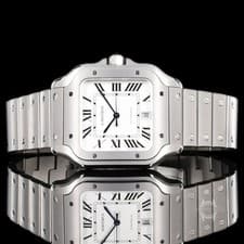 Cartier Santos De Cartier Large Titanium / White / Roman / Bracelet Ref. WSSA008