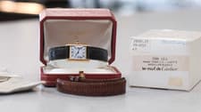 VINTAGE 1970's Ladies Cartier Tank Louis 18k Gold 78087 21mm Manual Watch W/BOX