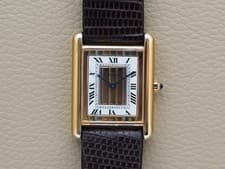 Cartier Must de Tank Vermeil Ref. 6 81006 23.5x30mm White Trinity Dial