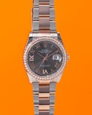Rolex Datejust 36mm 126281RBR Two Tone Rose Gold Diamond Bezel and Roman Numeral