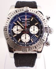 Polished BREITLING Chronomat 44 Airborne AB01154 SS Nylon Automatic Men s Watch