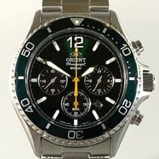 Condition ORIENT Mako RN TX0204E VS75 UAB0 Solar Green Date Display Chronograph