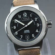 Oris Big Crown Dress Watch Automatic 39.5mm Mens Black Dial wrist 18cm