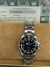 1996 Rolex Submariner Black Dial 40mm Automatic Watch 14060 - FULL SET