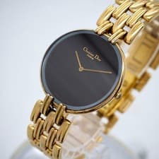 Christian Dior Black Moon Vintage Watch 32mm Gold Unisex Quartz Classic Model