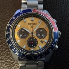 Seiko Prospex Speedtimer "Pogue" Orange Dial Stainless Steel Watch SSC947