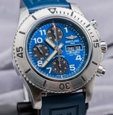 Breitling Superocean Steelfish 44mm Blackeye Blue Dial Complete Set A13341