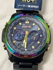 Casio EQW T1010RB Edifice Solar Watch Timepiece Red Bull Racing Working Used