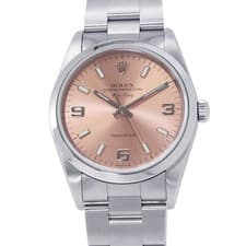 ROLEX Air-King 34mm Stainless Steel Pink Dial 14000M