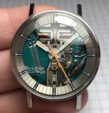Vintage SWISS 1970 Bulova Accutron Spaceview #891 Tuning Fork 2141 Men's Watch