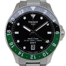TISSOT Seastar 1000 GMT 40mm SS Quartz Black Dial Used