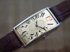 Vintage mens watch oversized silver case unbranded manual wind all original rare