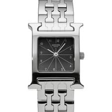 Used HERMES HH1.210 Black Ladies Wristwatch from JAPAN