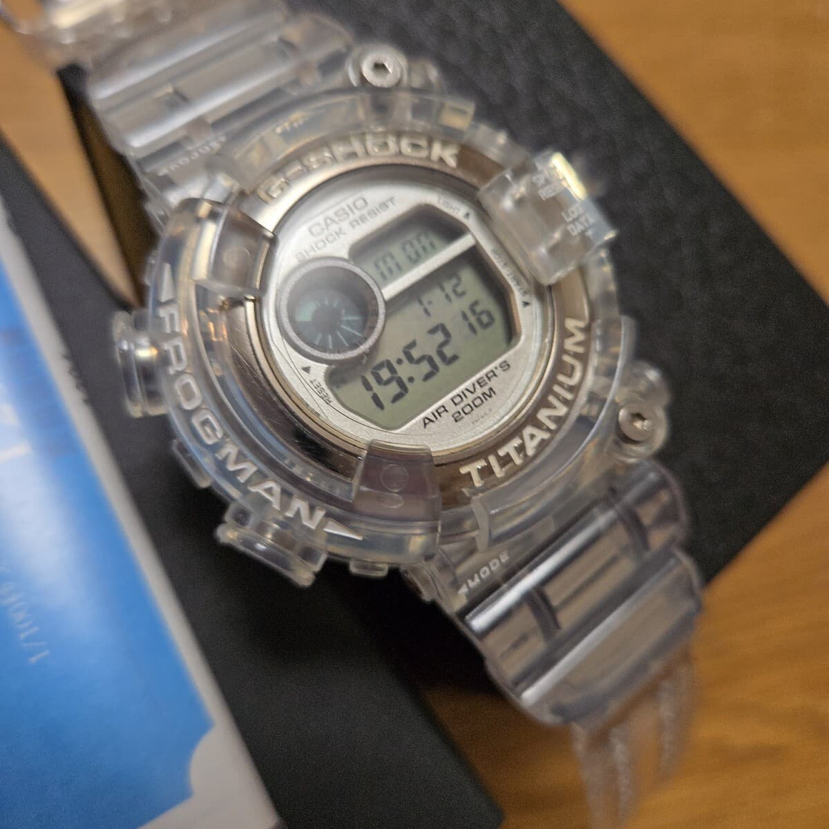 Last oneCASIO G-Shock ion End W,C,C,S Frogman Clear Custom DW-8201WC