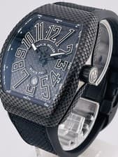 Franck Muller Vanguard Yachting Black PXL Carbon Auto Date 44MM Watch UNIQUE!!