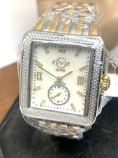 GV2 by Gevril Women's Watch 9255B Swiss Quartz Mother of Pearl Dial Two Tone