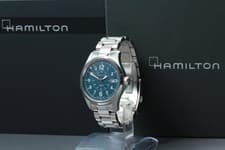 [NEAR MINT w/ Box Paper] HAMILTON Khaki Field H703050 Blue 40mm AT Mens Watch
