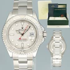 2005 MINT Rolex Yacht-Master 16622 Steel Platinum Bezel Oyster 40mm Watch Box
