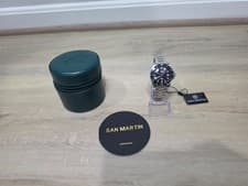 San Martin SN0136 39mm Diver GMT Watch - Black