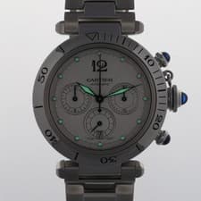 141039 CARTIER Cartier W31030H3 Pasha Chronograph Silver Dial SS Automatic  Card