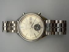 Seiko 7018-7000 Automatic Vintage Mens Watch Silver Dial Day Date Rare