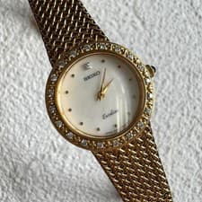 SEIKO Exceline Wristwatch Gold New 4N20-0390 Timepiece Authentic Genuine